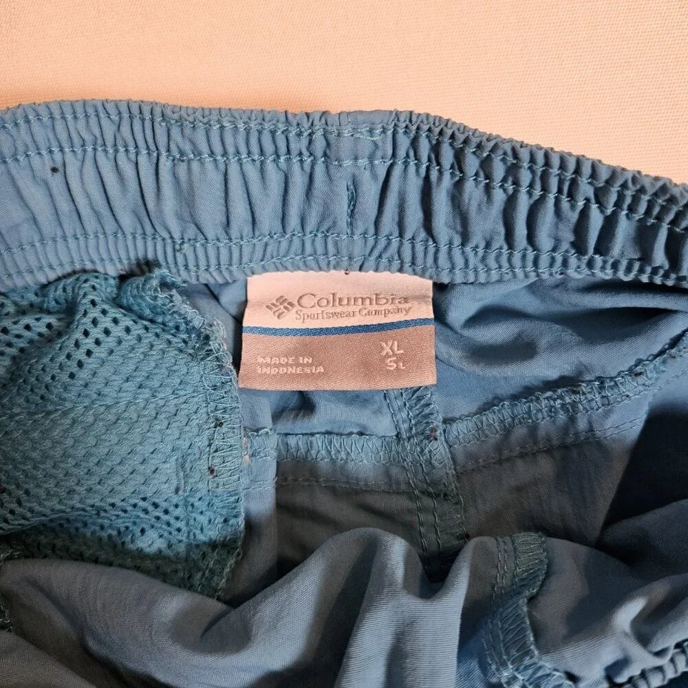 Columbia Sportswear Men’s Nylon Swim Shorts‎ XL Blue Mesh Lined Quick Dry Hiking